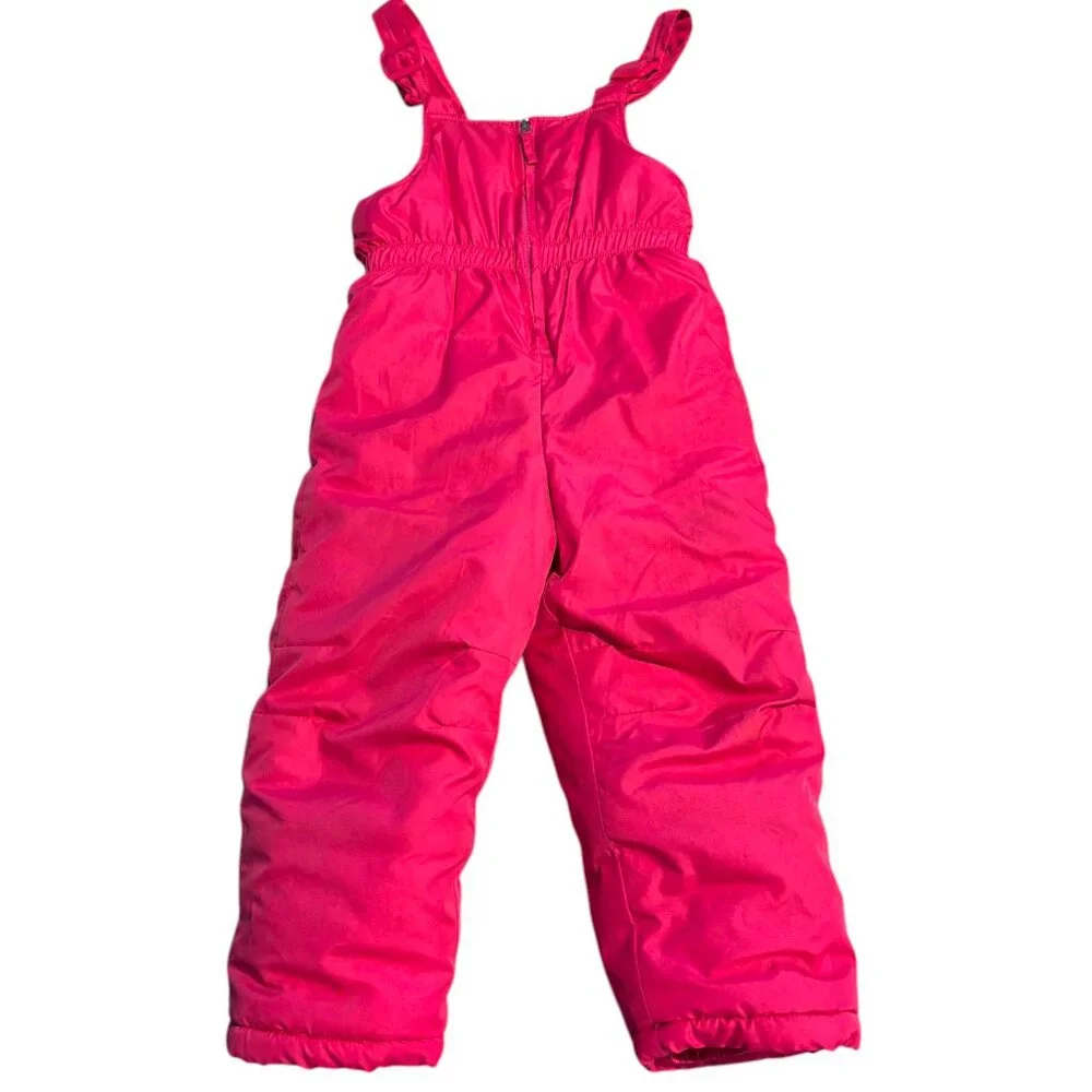 Pink Platinum Snowsuit Bib Snow Overall Sz‎ 4 Kids Girls Winter Hot Pink EUC